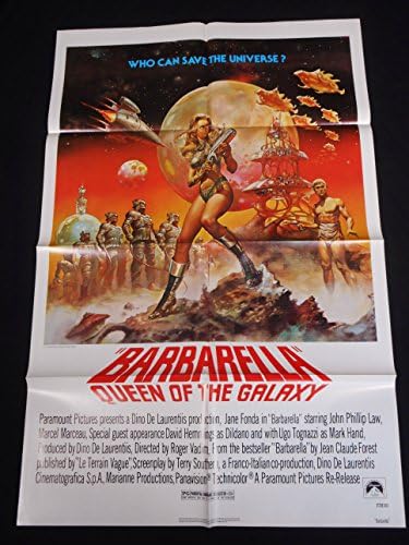 Barbarella R-1977 - Jane Fonda - Sci-Fi jedan list - Boris Vallejo umetnička dela - C10 Mint Neised - Sexy !!