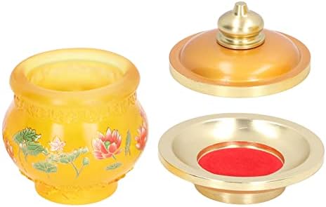 Buddha Water Cup, budizam Vodovodna kupa Buda Bogoslužja Porodični počast Sveti zalihe Obojeni Glazur Male oltarske čaše keramičke čepove Ponovne šalice tibetana