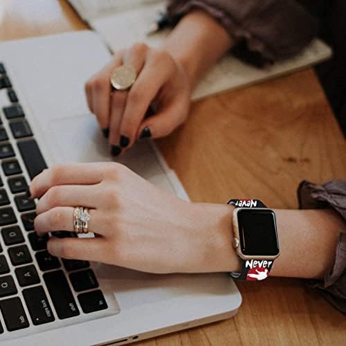 Nikada ne odustajte od karateu dizajna originalnog ispisanog uzorke Apple Watch - Mekani i izdržljivi silikonski Apple Watch bend