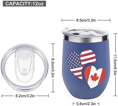 Kanada američka zastava zastava Swombler Cup vakuum izolirana čaša od nehrđajućeg čelika kava putni šalica 12 oz s poklopcem