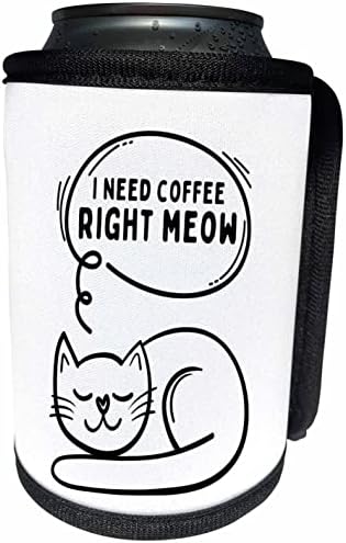 3Droza crno-bijela treba mi kafa desno meow smiješna životinja. - Može li se hladnije flash omotati