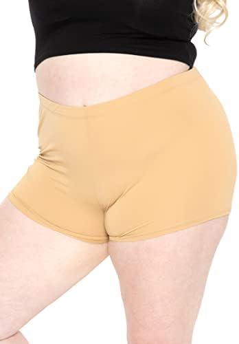 Stretch je komforan ženski plus veličina najlon / spandex plijen kratke hlače | X-Veliki - 3x
