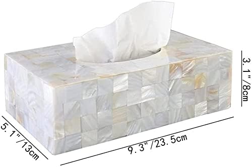 Booktsb ukrasno tkivo tkivo tkiva Creative Shell tkiva kutija Poklopac pravokutnog tkiva, držač salvete za kućni uredski kupatilo