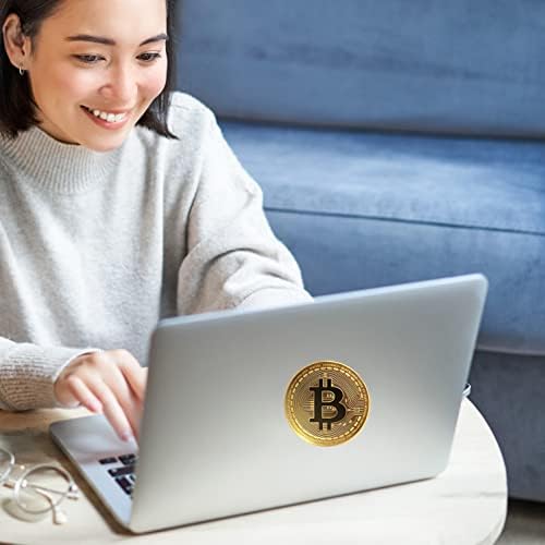 Zlatna naljepnica Bitcoin - BTC Coin Crypto naljepnice za prozor telefona za laptop računala