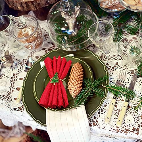Božićne salvete prstenove božićne drvce Držači prstena za prstenje za božićne stol vjenčani vjenčani večeri Stranke ukras pribor