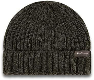 Ben Sherman Rib pleteni mens šeširi - zimski šešir sa krznenom oblogom - topli beski šešir