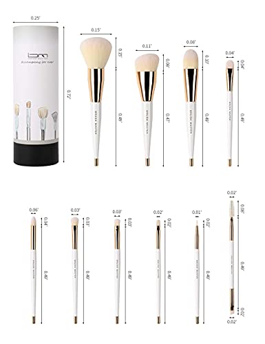 Brush Master Makeup Brushs Set 10kom Professional Kabuki Foundation Eyeshadow Blush Blending Lip Full Face kozmetički komplet sa kompletom