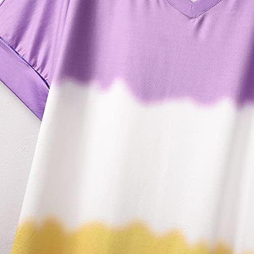 Žene Jesen Ljeto TEE odjeću Modni kratki rukav Pamuk V izrez Grafički bluza TEE za djevojke 5k 5k