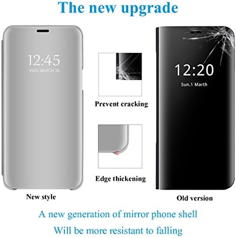 Kompatibilan sa Samsung Galaxy S9 futrolom Flip kožna navlaka prozirni s-View ogledalo otporan na udarce sa postoljem zaštitni poklopac futrola za telefone protiv ogrebotina za Samsung S9