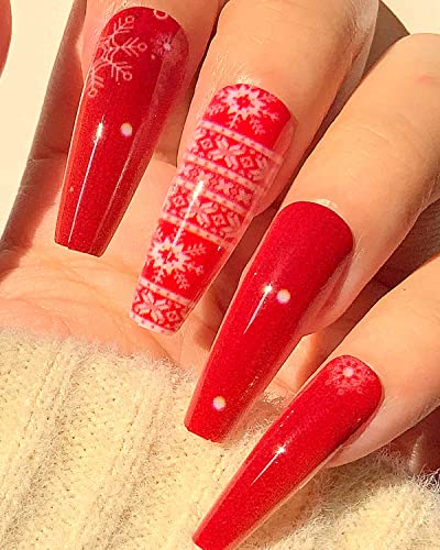 Sankki sjajna crvena duga presa na noktima sa dizajnom kovčeg akrilna balerina lažni nokti sa žele lepkom nalepnica 24kom full Cover veštački nokti za žene i devojčice