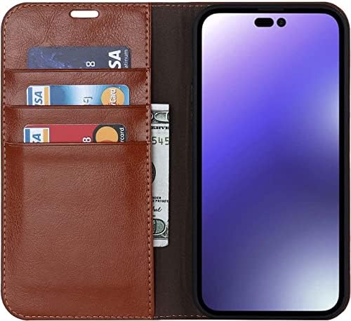 Saawee kožna preklopna Navlaka za Apple iPhone 14 Pro Max Case 6,7 inča 2022 ,Folio Stent funkcija Navlaka za telefon novčanik [držač