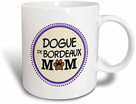 3drose Dogue De Bordeaux šolja za mamu psa, 11 oz, Keramika