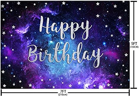 MEHOFOND vanjski prostor Rođendanska pozadina za dječake Galaxy rođendanski ukrasi Banner Nebula pjenušava Galaktika zvjezdano nebo Mliječni put zvijezde fotografija pozadina Banner torta stol vinil 7x5ft