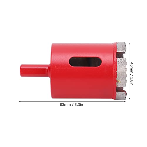Testera za rupe od 45 mm, otvarač rupa sa dijamantskim premazom Crvena ravna ručka električni alat za bušilicu za električnu bušilicu, bušilica za bušenje u mermeru, granitu, betonu, testeri za rupe
