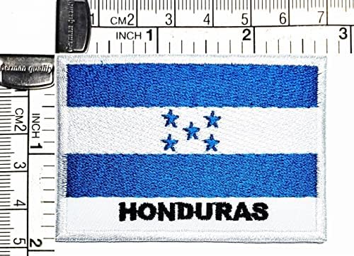 Kleenplus 3kom. 1, 7X2, 6 INČA. Nacionalni zakrpe za zastavu Hondurasa Zastava zemlja vojna taktička vezena aplikacija gvožđe na zakrpi