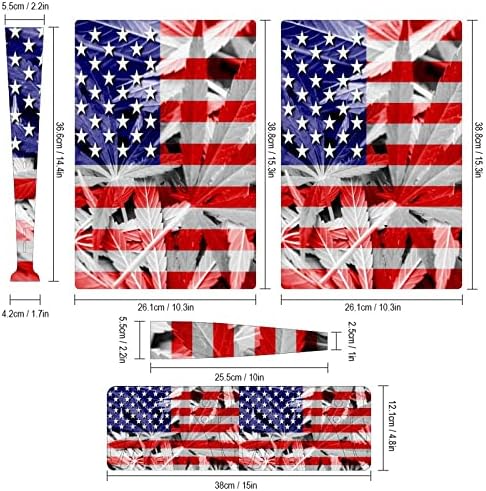 USA Weed Flag 3kom naljepnica za naljepnice za cijelo tijelo za PS5 Digitalno Izdanje za PS5 konzolu i kontroler