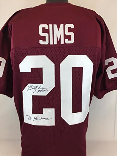 Billy Sims potpisao je 78 Heisman autogramenog dresa JSA COA