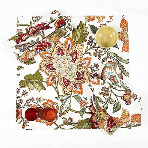 Taran Živi tiskani platni salvetiljski set od 6-20x20 inča cvjetni print pamučne tkanine salvete za svakodnevnu upotrebu za višekratnu