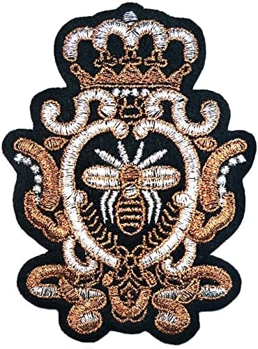 Kleenplus 3kom. King Crown Bee Iron on Patches aktivnosti vezeni Logo obući farmerke jakne šeširi ruksaci košulje dodatna oprema DIY kostimirana naljepnica Patch