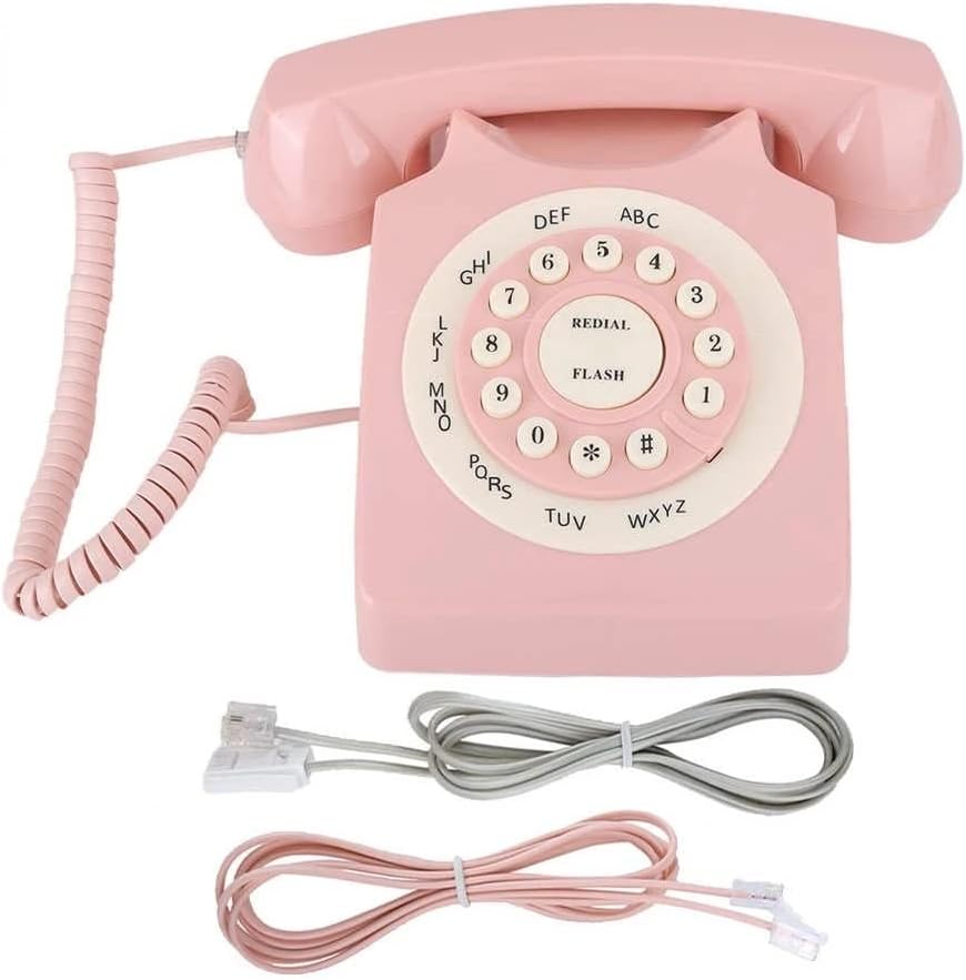 Zsedp Vintage telefon Kvalitet Kvalitet Telefon Početna Office Pink Euro Telefon Fiksna stola