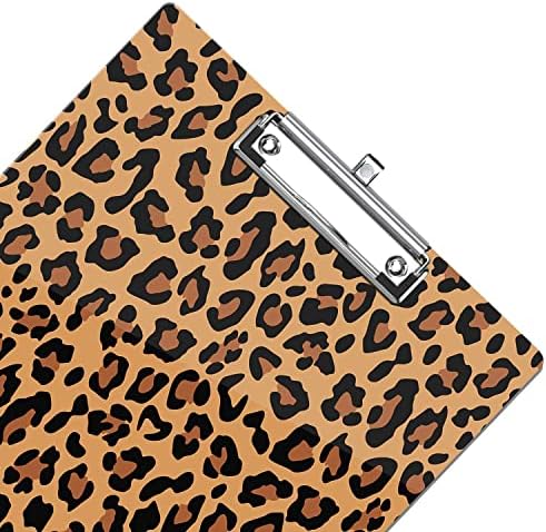 Xnsjvgb međuspremnik, dekorativne Klipboarde veličine slova A4 modne ploče za kancelarijske škole PVC lesonit sa kopčom niskog profila 12.2x8.6 in - Cheetah Leopard Print, 219-WJ-0610027
