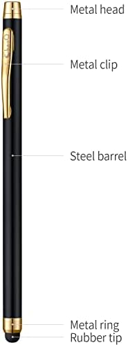 Stylus olovke za dodirne ekrane, Chaoq Capacitivni olovci sa 12 zamjenjivih savjeta - crni