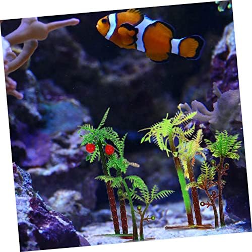 Yardwe 100kom plastični dekor arhitektura rezervoar Mini minijaturni akvarijum Drvo simulirani pejzažni modeli model krajolik za dekorativnu tortu kokosova palma ornament potrepštine ukras željeznice