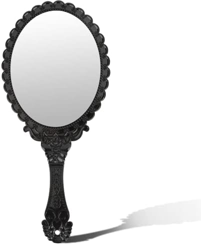 TOPYHL 2kom Vintage ručno ogledalo,mala ručno držana dekorativna ogledala za šminkanje lica