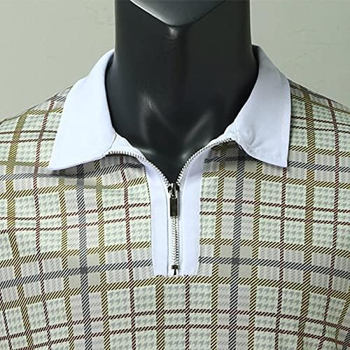 Wocachi kratki rukovi polo majice muškarci modni dizajn rever sa patentnim majicama patentne košulje casual slim fit klasične težene vrhove