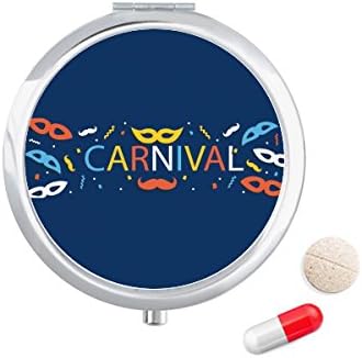 Brada glava sretan Karneval Venecijanske futrole za pilule džepni dozator za skladištenje lijekova