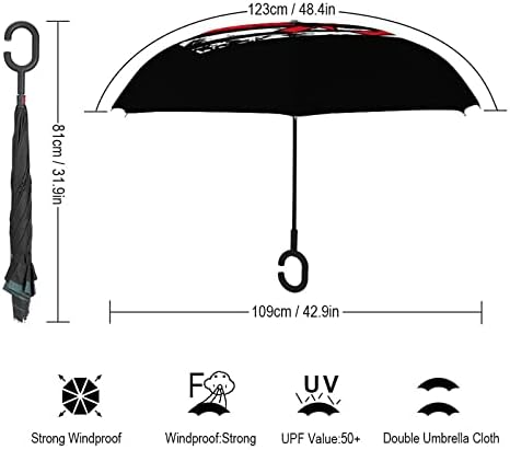 Američka zastava Firefighter Inverted Umbrella Windproof Reverse Folding Umbrella sa ručkom u obliku slova C za muškarce žene