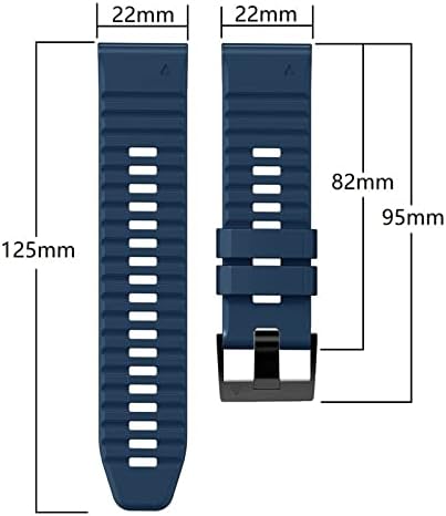 JDIME za Garmin Fenix 5 Band 22mm širina gumena traka za sat za Fenix 5 Plus / Fenix 6 / Fenix 6 Pro / Fenix 7 / exip/Forerunner 935/945 / Approach S60 / Quatix 5 zamjenska traka