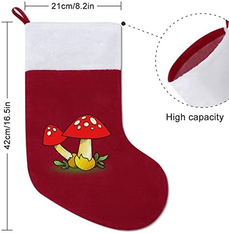 Čarobni gljive Božićne čarape Čarape za čarape Xmas Tree Santa Ornamenti Viseći ukrase za kamin za odmor 16.5