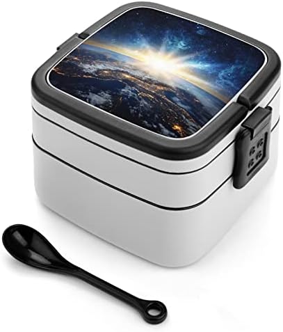 Zemljinski galaksijski prostor Dvostruki sloj Bento kutija za ručak kutije za obrok za rad izlet izletišta