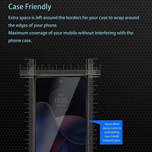 2 paketa Zaštita ekrana za privatnost za Motorola Moto Edge 2022, Film od kaljenog stakla, 9h tvrdoća, protiv ogrebotina, Premium HD Jasnoća, jednostavna instalacija, prilagođena slučaju