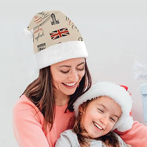 UK i London tema sa natpisima Božić šešir Santa šešir Funny Božić kape Holiday Party kape za žene / muškarci
