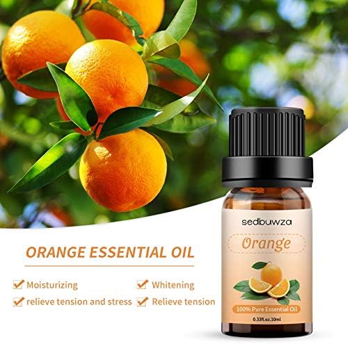 Sedbuwza 3 Pakov narančasto esencijalno ulje čista i prirodna aromaterapija ulja za masažu, difuzor, sapuni, svijeća