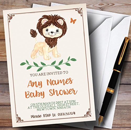 The Card Zoo Slatki Lion Pozivnici za tuširanje beba