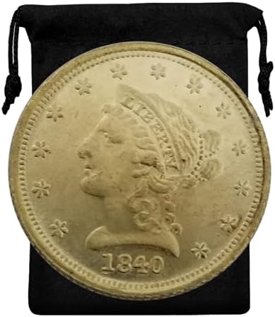 Kocreat Copy 1840 Liberty Morgan Gold Coin 2 1/2 dolara-replika USA Suvenir Coin Lucky Coin Hobo Coin Morgan Dollar Collection