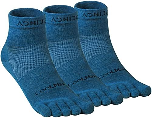 Aomagic toe čarape za muškarce žene atletsko trčanje Coolmax čarape za gležanj/četvrt/posadu s pet prstiju, udobne prozračne lagane