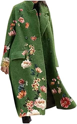 Aazjss jakna za spavanje žene vunene jakne za žene casual rever gumb dolje kaput za kaput za paket zimske kauč