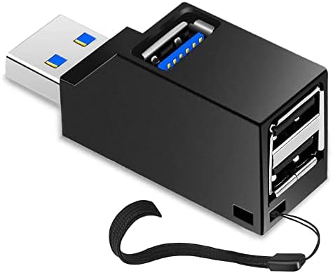 Bianti USB Hub Splitter 3 porta Super Speed 5Gbps Extender, 3.0 A Adapter sa vezicom i sigurnosnom kacigom, za MacBook Pro/Air, PS4, Laptop, PC, Surface Pro, iMac, mobilni HDD, Tastatura, Miš