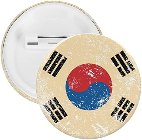 Retro južnokorejska Zastava okrugla značka sa dugmetom 2,3 inča Pinback broš oznaka dekoracija poklon DIY torba Odjeća ruksak dodatna