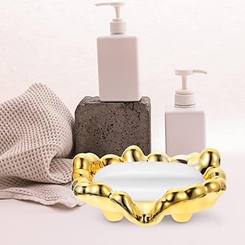 Luozzy neregularna sapuna Spužva za držač sapuna sapun sapun za samostalno odvod ukrasno čuvanje posude za dom - zlato