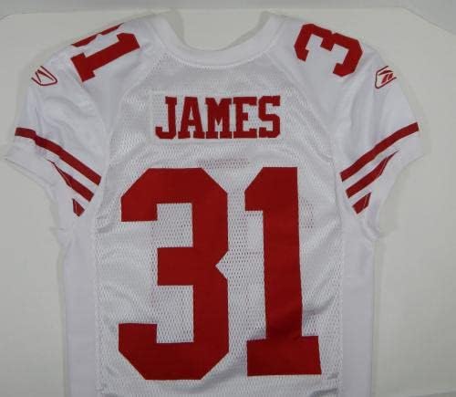 2010 San Francisco 49ers James 31 Igra izdana Bijeli dres DP06205 - Neincign NFL igra rabljeni dresovi