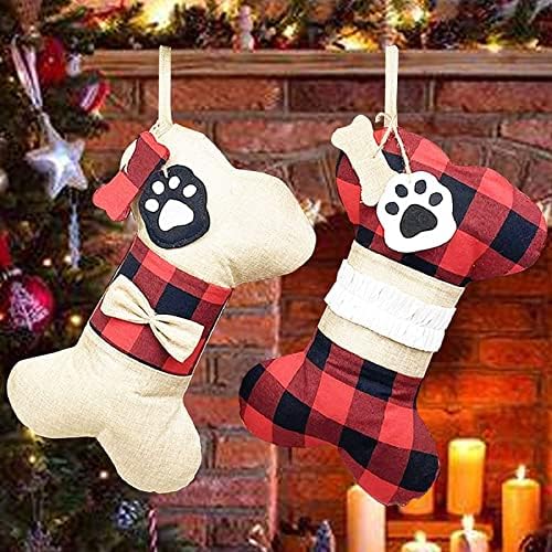 Lylyfan 2pcs Božićne čarape Bufonil plairani božićni čarape za božićne čarape za božićne zabavne ukrase