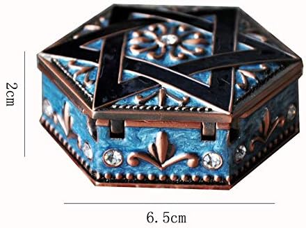 QTT kutija na nakitu od šest krakova za djevojke Vintage evropske stilske ogrlice zvona naušnice za skladištenje Mini mini nakit Organizator nakit za žene