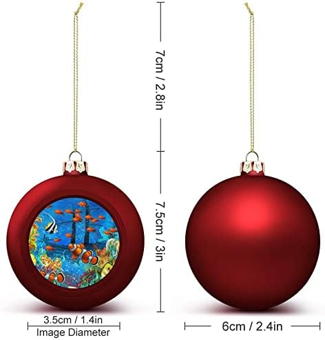 Tropska riba Božić kugle Ornament Shatterproof za čari Božić Tree Hanging ukras