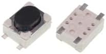 100pcs Micro dugme Tact Switch SMD 4PIN 3x4x2,5mm Bijeli taktilni taktički tipka Micro prekidač Ključ automobila Trenutak 3 * 4 *