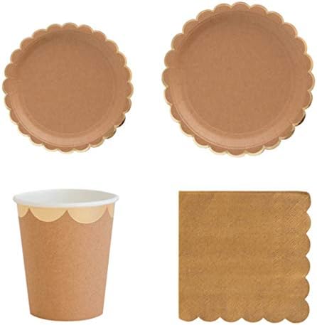 HEMOTON Ploče za jednokratnu tortu 8pcs za jednokratnu ploču za jednokratnu upotrebu papira okrugla papirna ladica obična posuda za